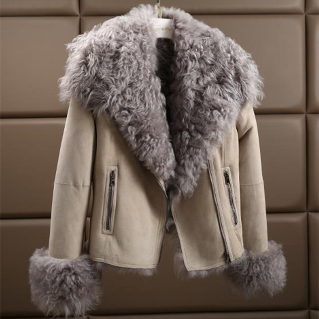 Hot Sale Lamb Fur Jacket Ladies Double-faced Sheepskin Fur Coat for Winter