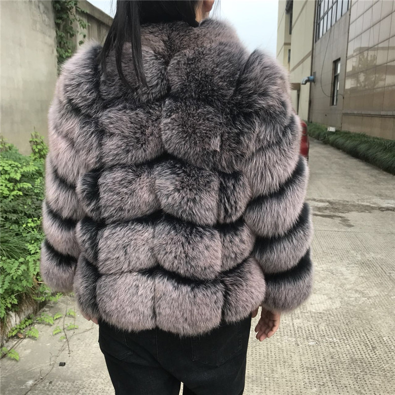 Wholesale Casual Natural Fox Fur Coat Women Winter Autumn Short Fur Jacket Genuine Fox Clothes Real 