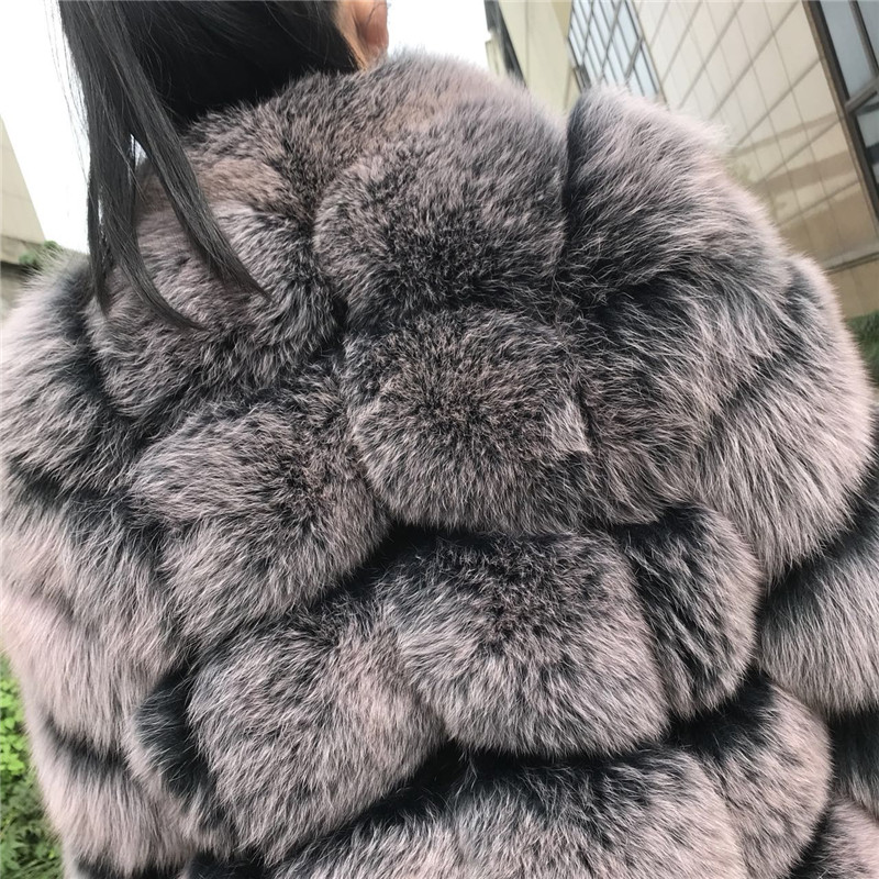 Wholesale Casual Natural Fox Fur Coat Women Winter Autumn Short Fur Jacket Genuine Fox Clothes Real 