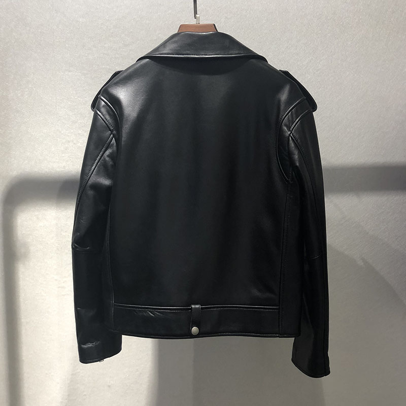 Winter clothes for women Leather Motorcycle Short Coat Women Leather Jacket with Fox Fur Liner Vest