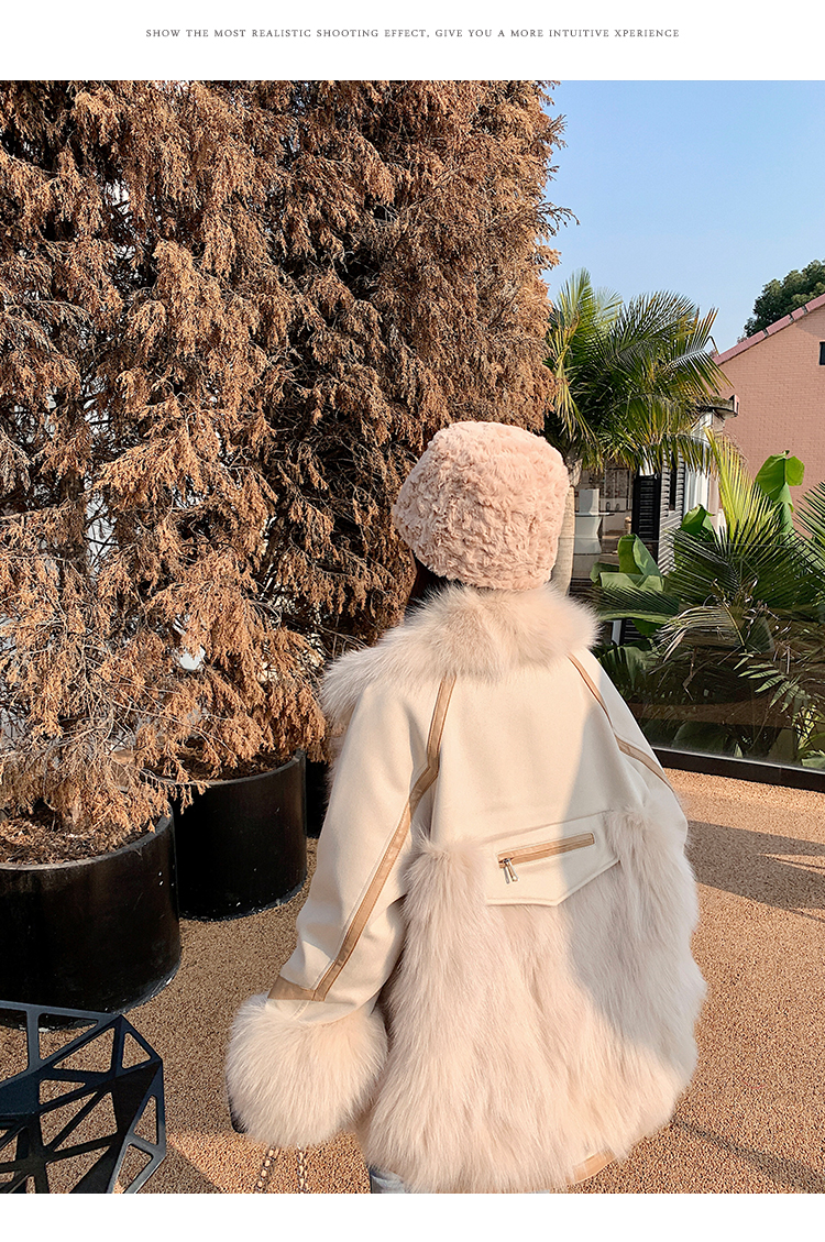 Winter 2022 Women's Down Coats Fox Fur Jacket Fur Suit Fur Jacket