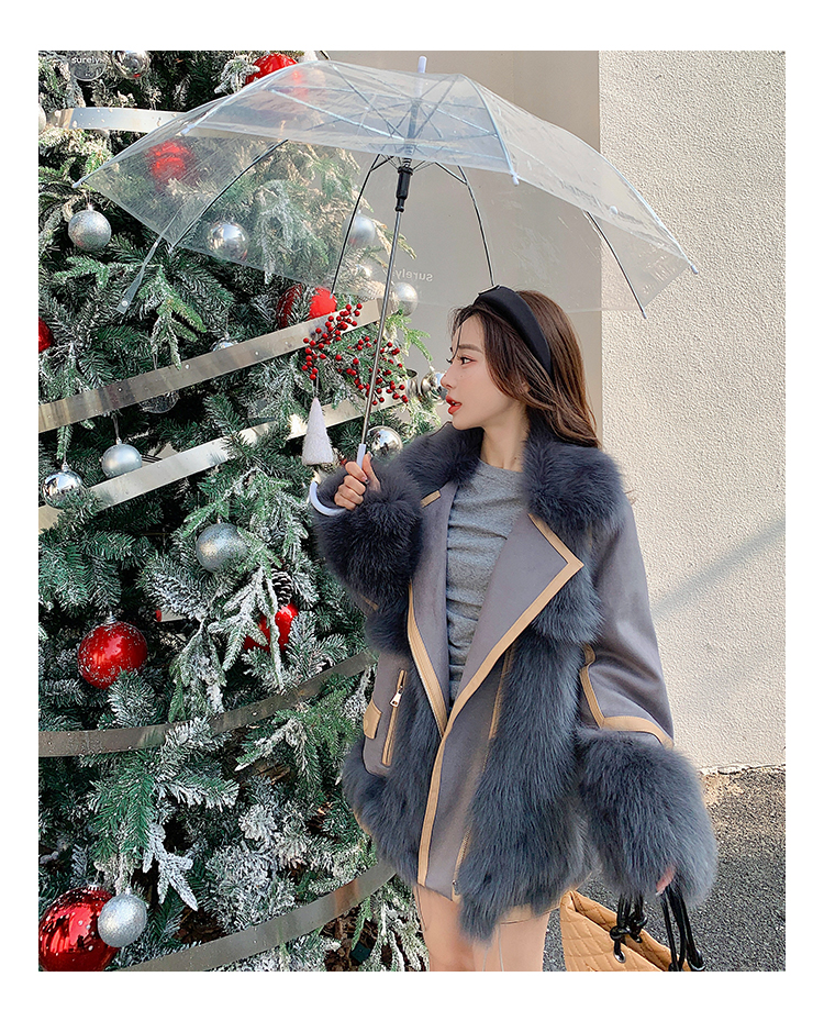 Winter 2022 Women's Down Coats Fox Fur Jacket Fur Suit Fur Jacket