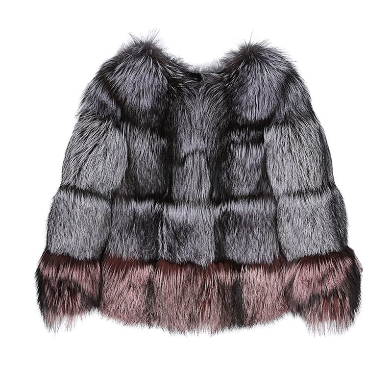 CX-G-A-42A 2020 Genuine Fashion Sliver Fox Fur Coat Jackets for Women Winter Chinese Clothes
