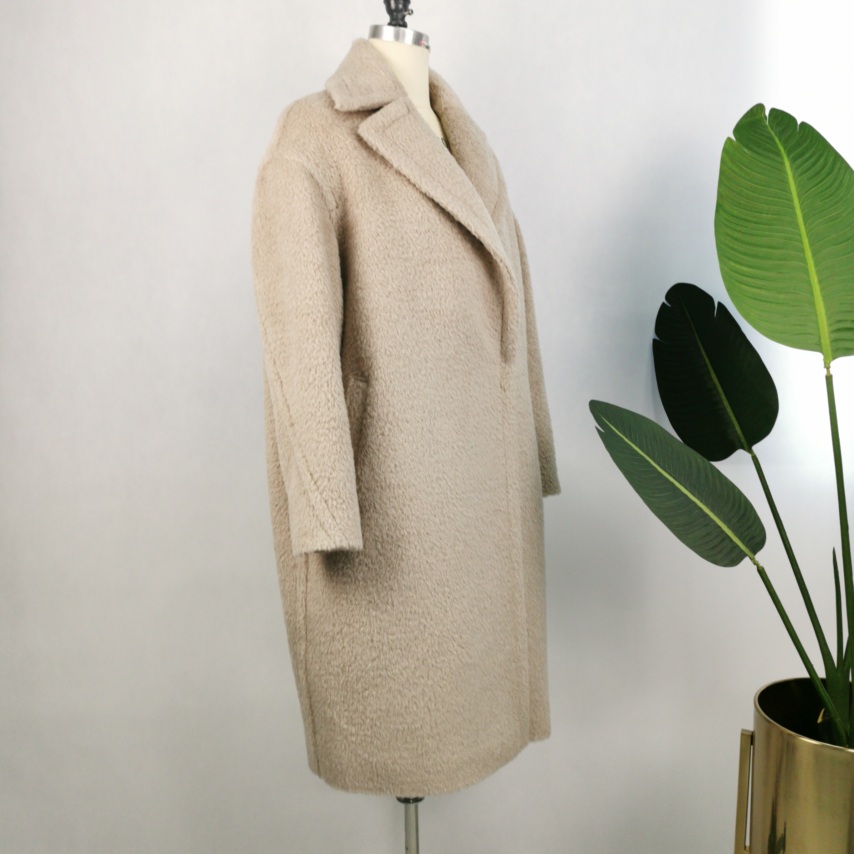 Made in china superior quality jacket fashion suli Alpaca wool ladies coats winter long