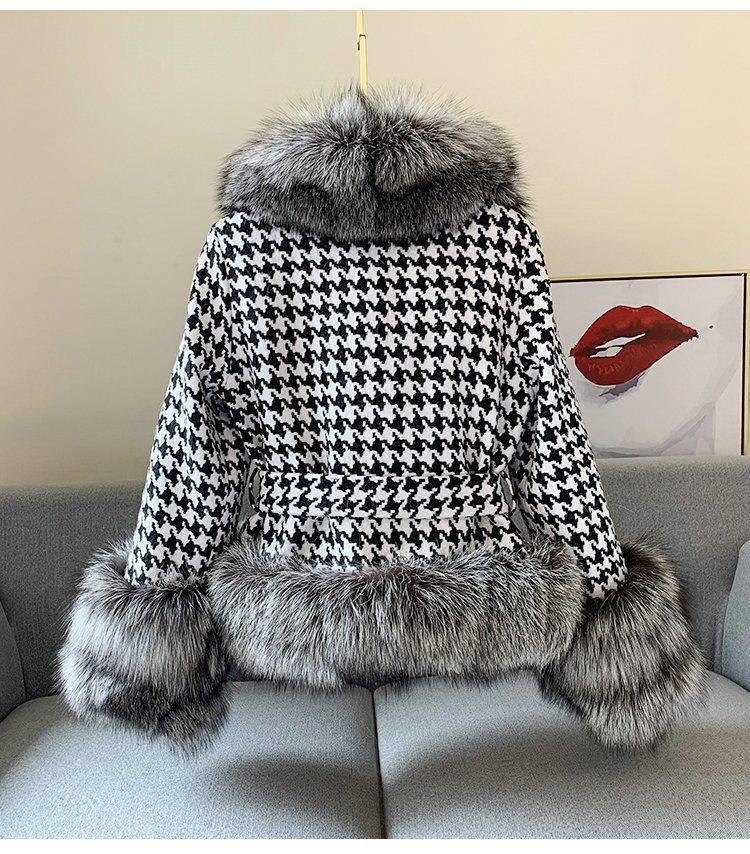 Wholesale Women Natural Fox Fur Coat Turn-Down Collar Long Sleeve Ladies Real Fur Jacket Winter Oute