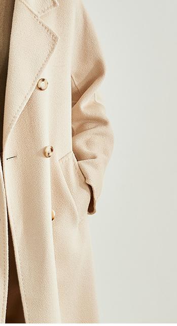2022 New Spring and Autumn woolen warm double drain corrugated coat trench coat