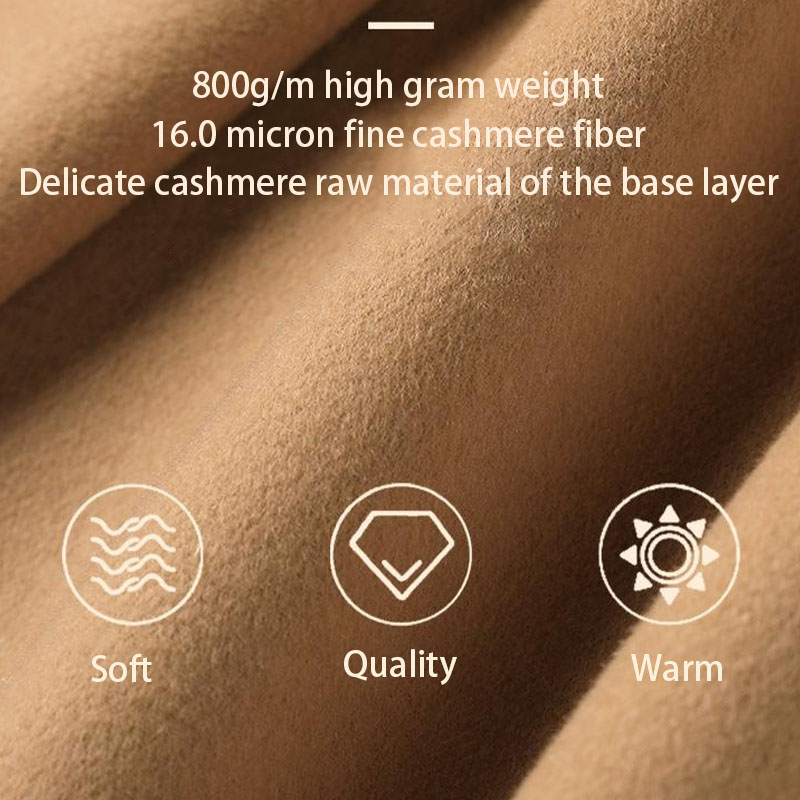 Women's Trench Coats Long Womens Winter Coat For Women Double Sided Wool