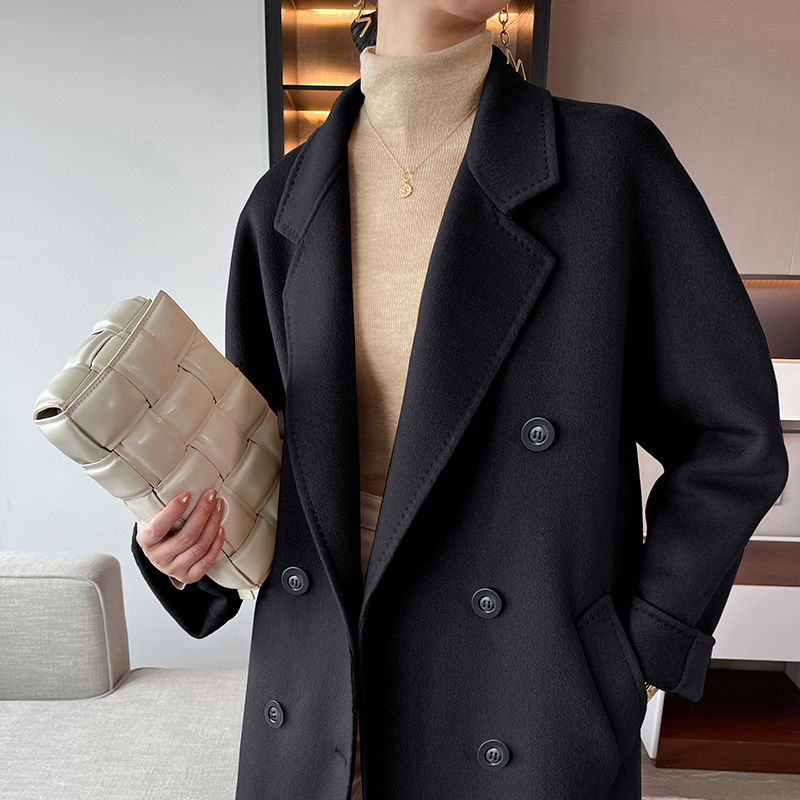 Haute couture wholesale Popular this year high quality 100% cashmere coat Casual Brief paragraph Min