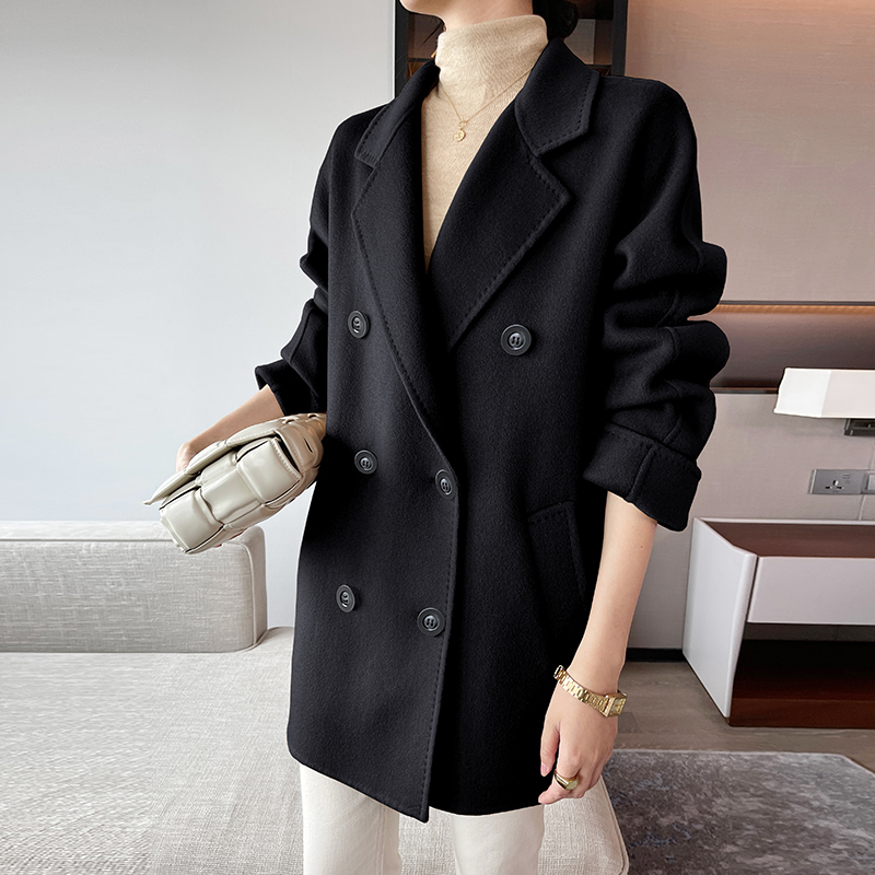 Haute couture wholesale Popular this year high quality 100% cashmere coat Casual Brief paragraph Min