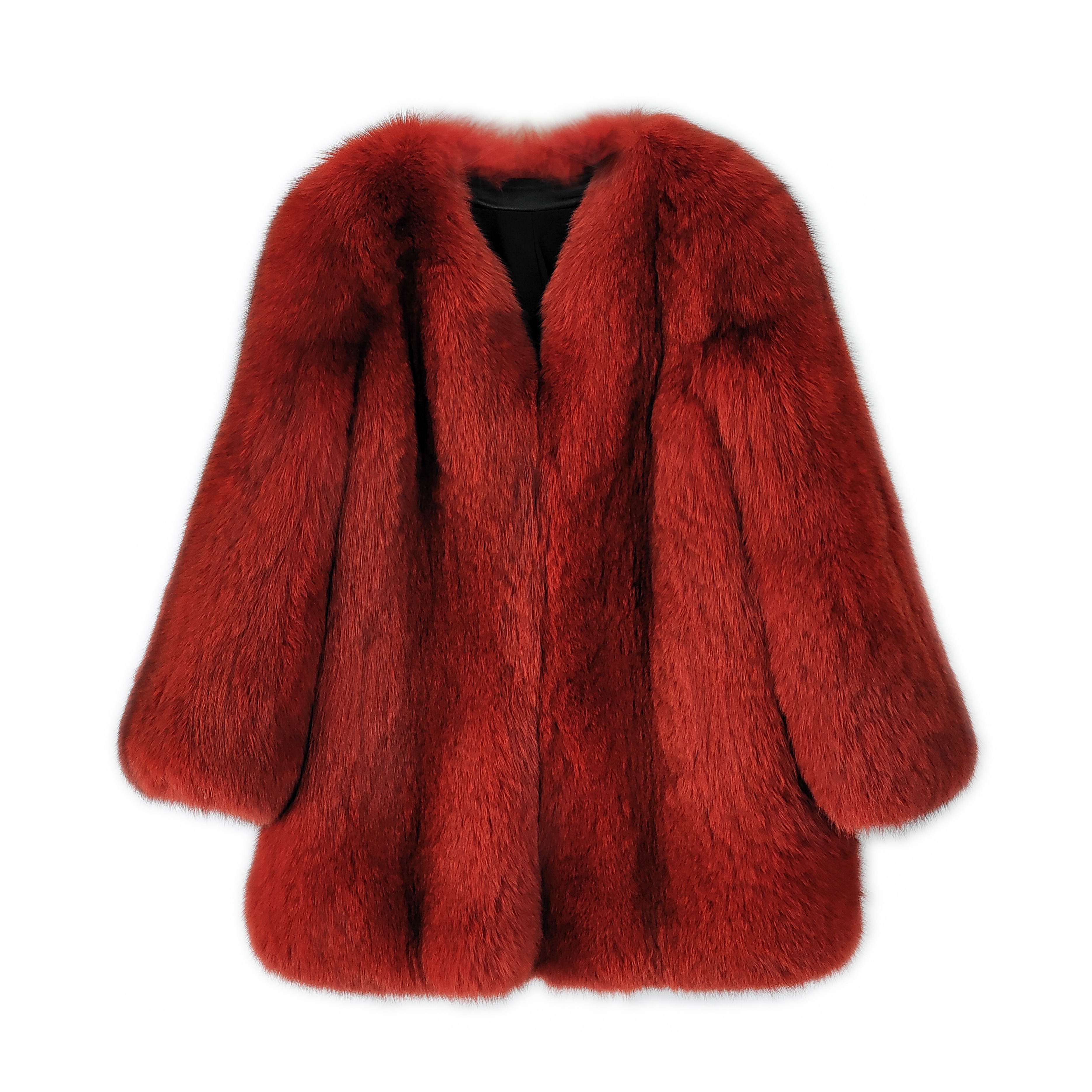 Excellent Supplier Hot Sale Whole Skin Big Fox Fur Coat Fashion Wholesale Women Outwear Winter Saga 