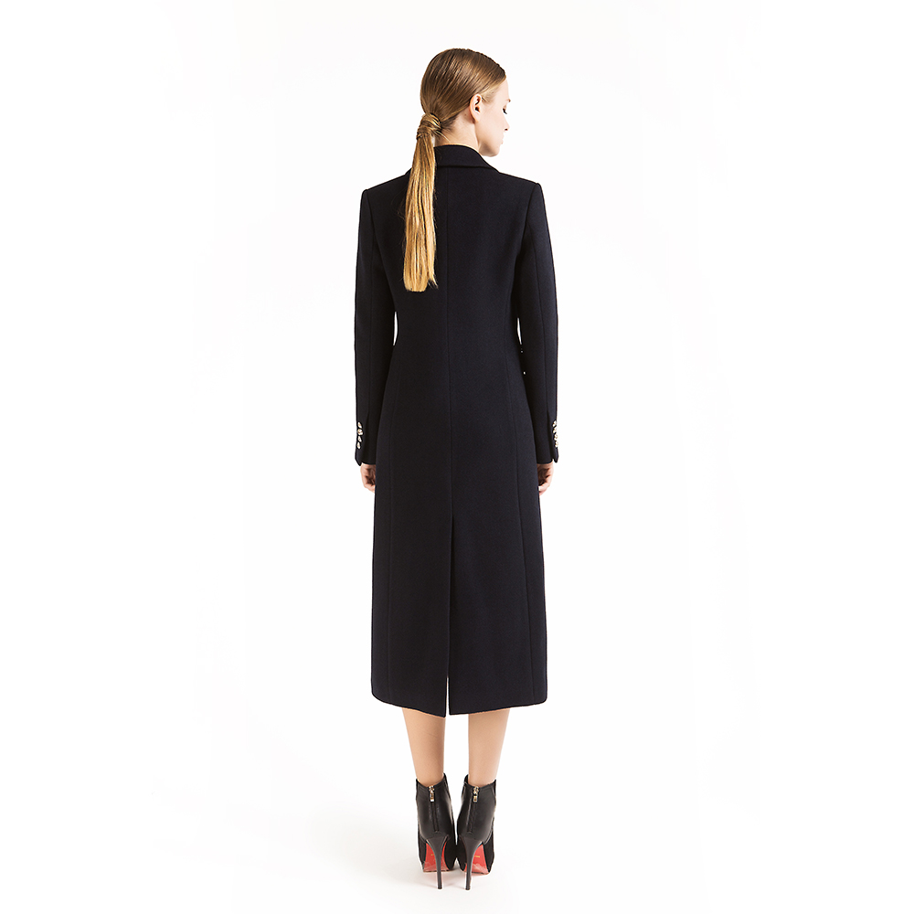 40% Off  promotion  High End Custom Real Fur Coat Women Black Double Breasted Women Coat