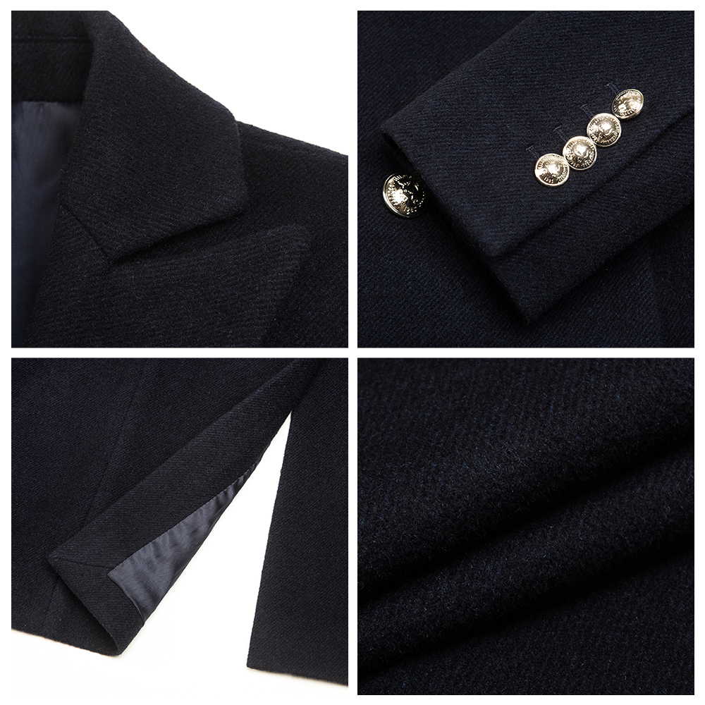 40% Off  promotion  High End Custom Real Fur Coat Women Black Double Breasted Women Coat