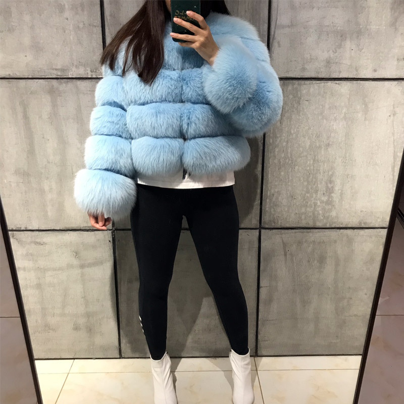 High Quality Winter Coat Women Real Fox Fur Jacket New Design Natural Fur Outerwear Female Short Fur