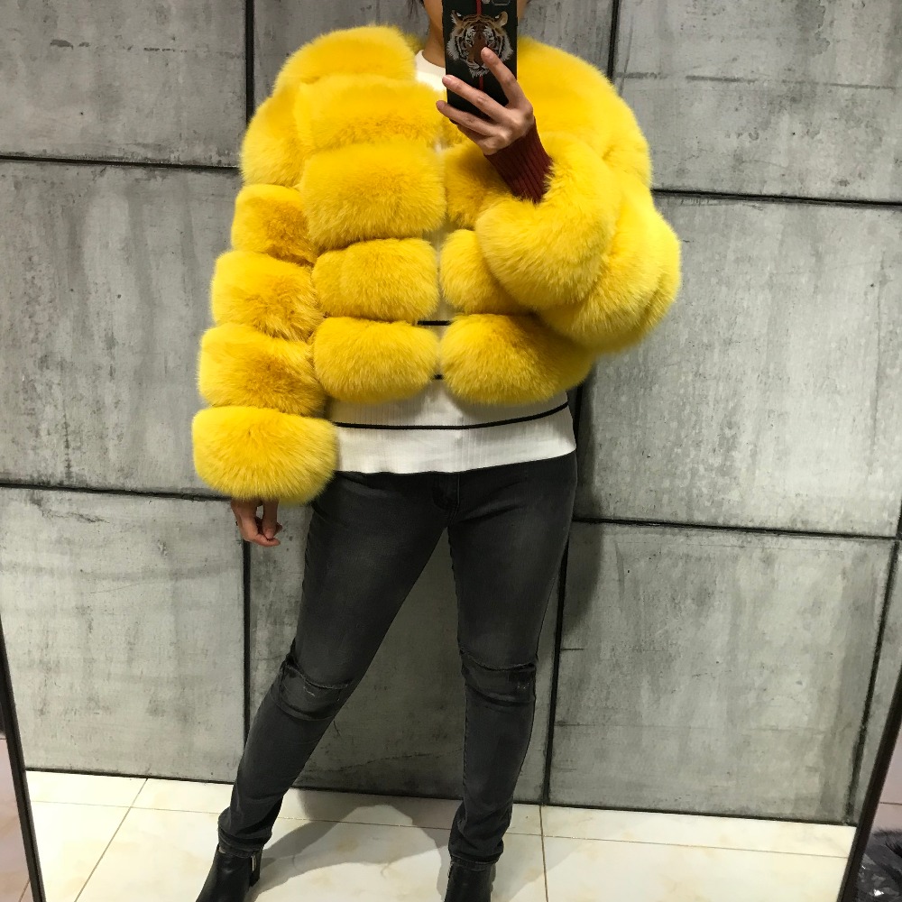 High Quality Winter Coat Women Real Fox Fur Jacket New Design Natural Fur Outerwear Female Short Fur