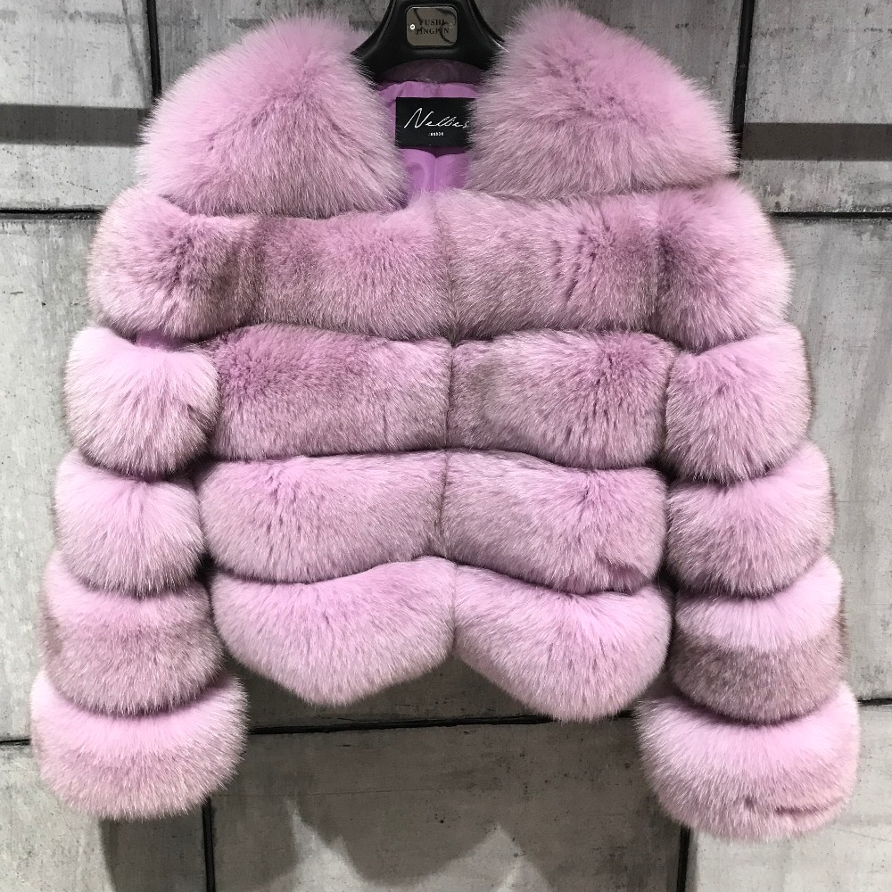 High Quality Winter Coat Women Real Fox Fur Jacket New Design Natural Fur Outerwear Female Short Fur