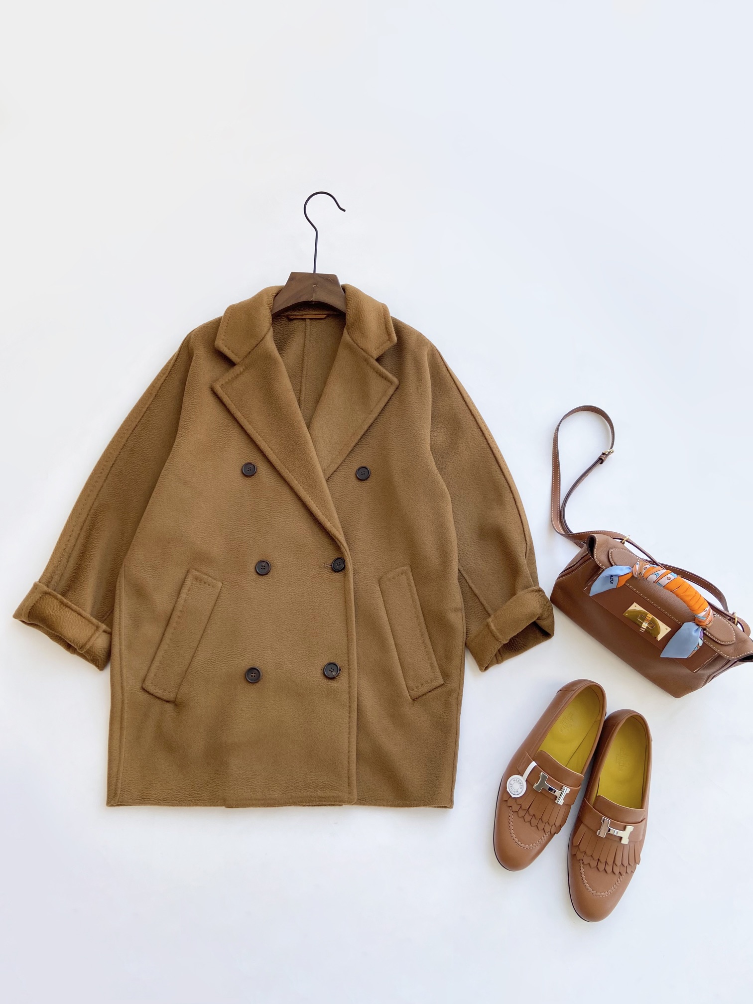 ZC21-MAX001 High Class Customize Winter Warm Thick Solid Color 4 Colors Long Cashmere Coats Women Ja