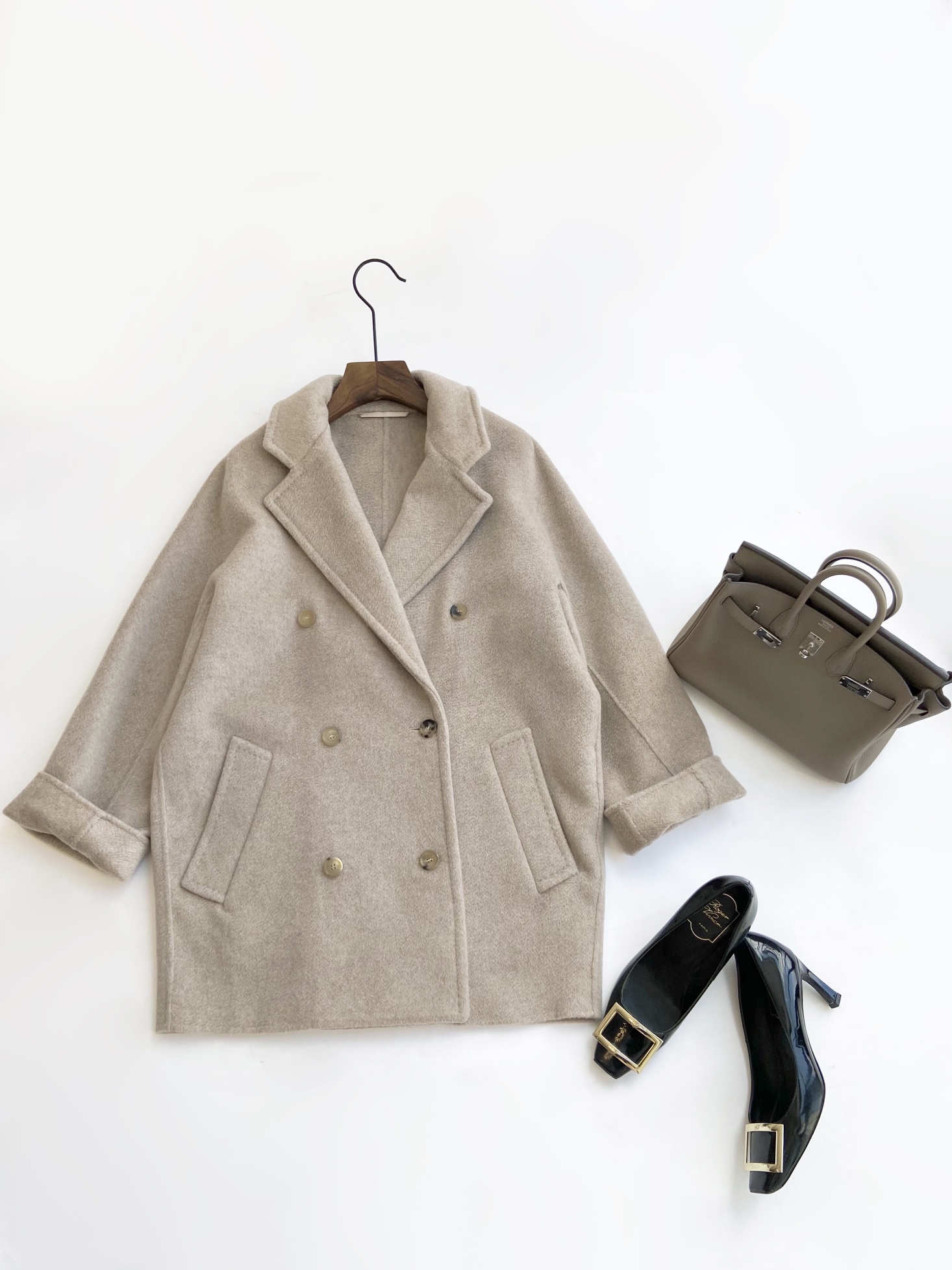 ZC21-MAX001 High Class Customize Winter Warm Thick Solid Color 4 Colors Long Cashmere Coats Women Ja
