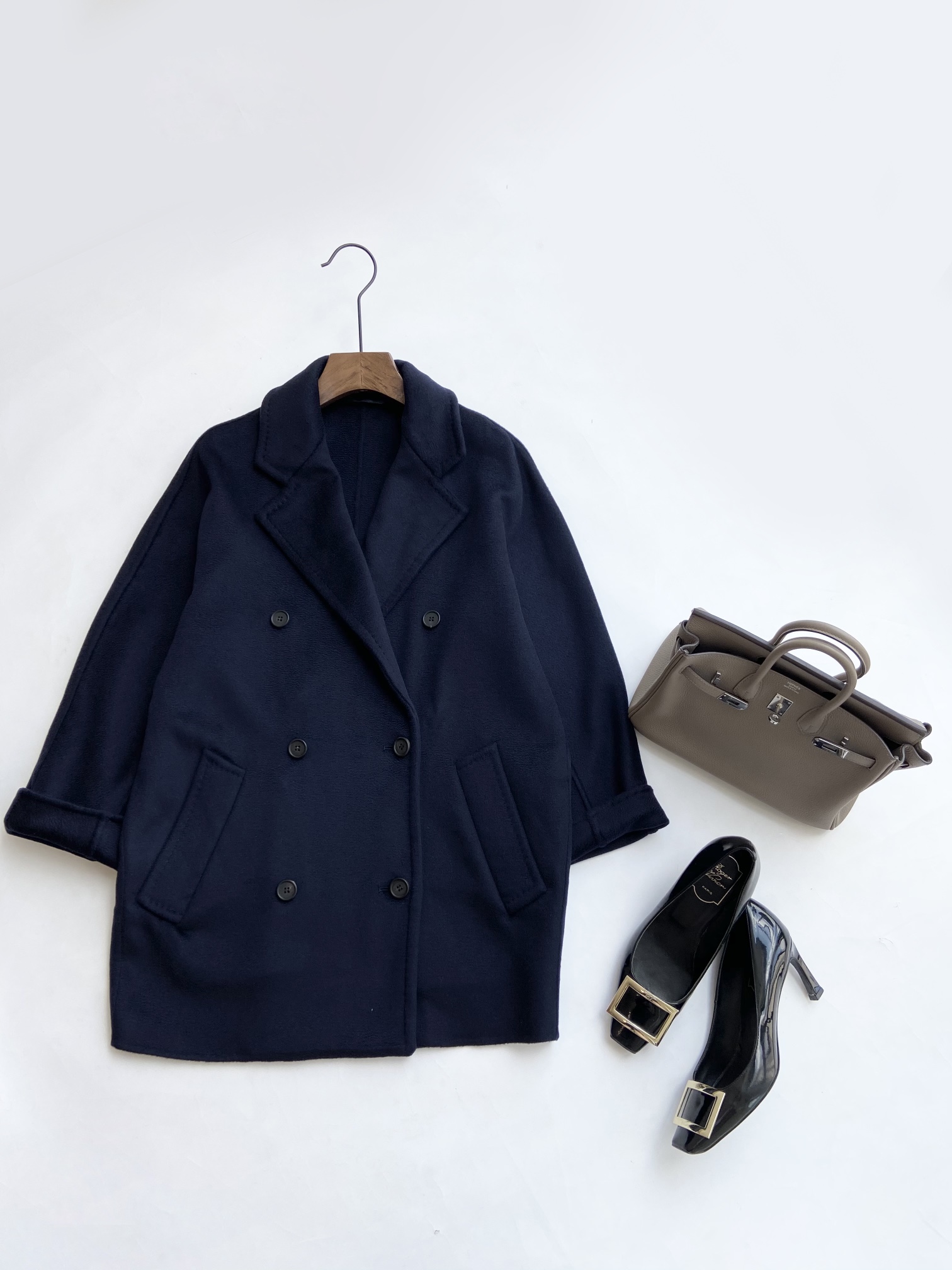 ZC21-MAX001 High Class Customize Winter Warm Thick Solid Color 4 Colors Long Cashmere Coats Women Ja