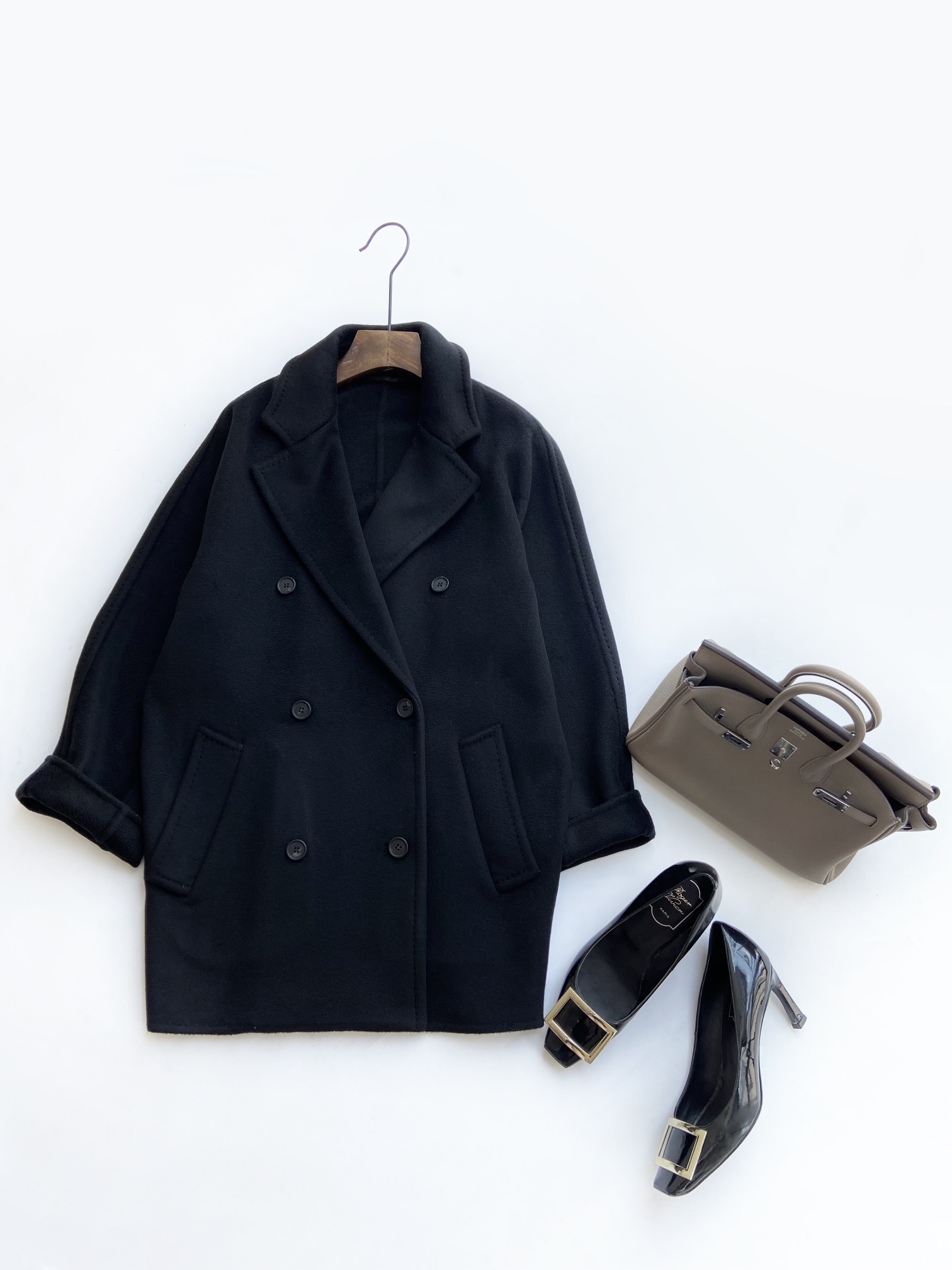 ZC21-MAX001 High Class Customize Winter Warm Thick Solid Color 4 Colors Long Cashmere Coats Women Ja