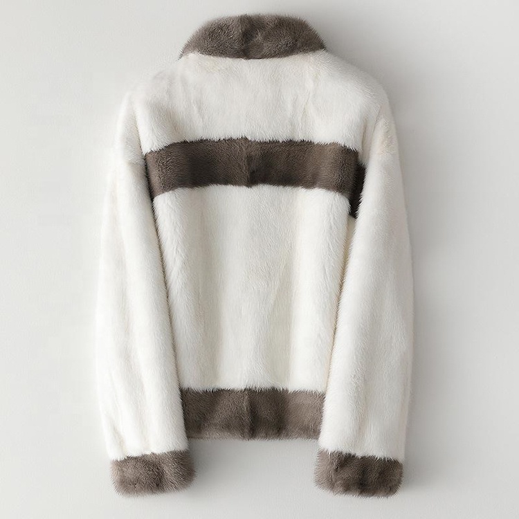 Popular short length 100% real mink coats for woman genuine mink fur women winter jacket