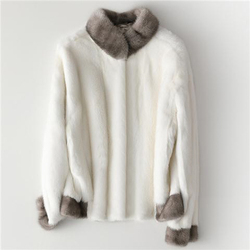Popular short length 100% real mink coats for woman genuine mink fur women winter jacket
