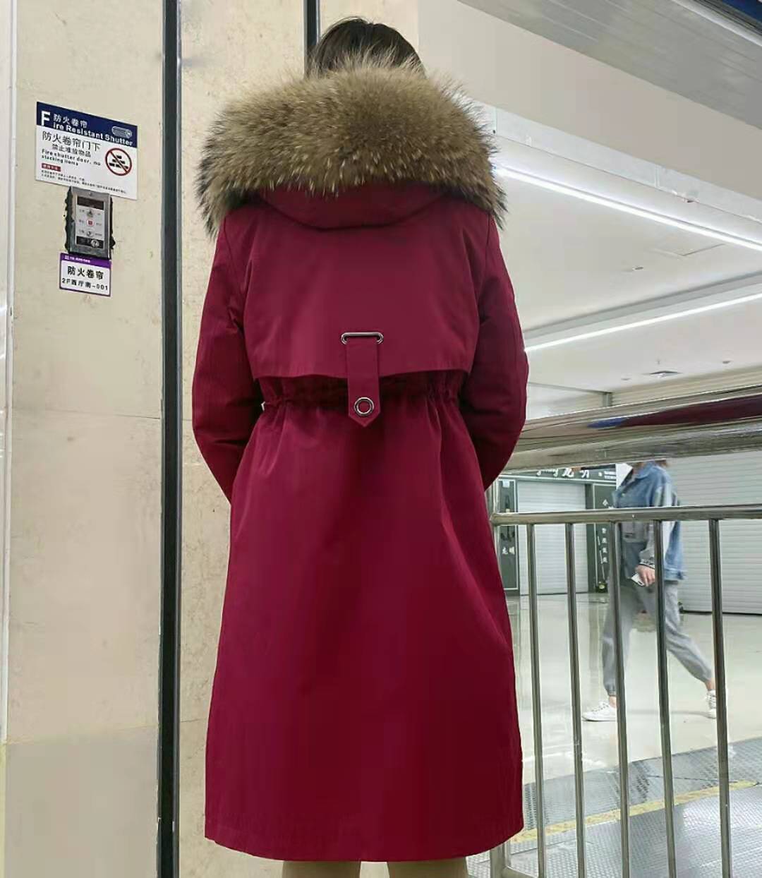 2021 winter fashion parka coat real raccoon fur collar hooded coat thick warm jacket female jacket
