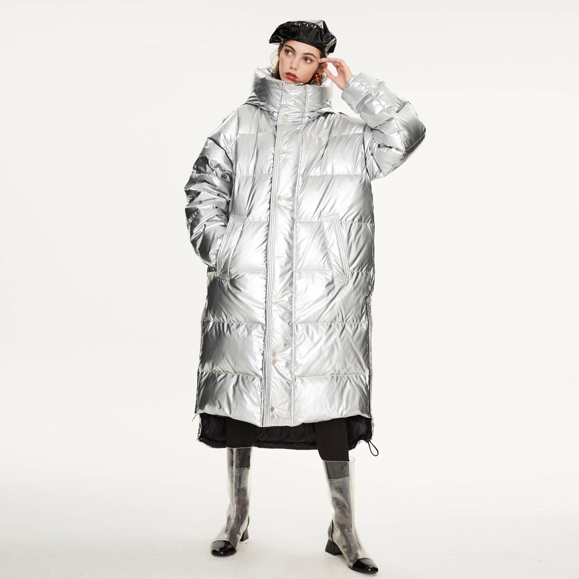 2022 Hot Style Fashion Warm Winter Extra Long and Thick Coat Puffer Jacket Quilted Down Coat for Wom