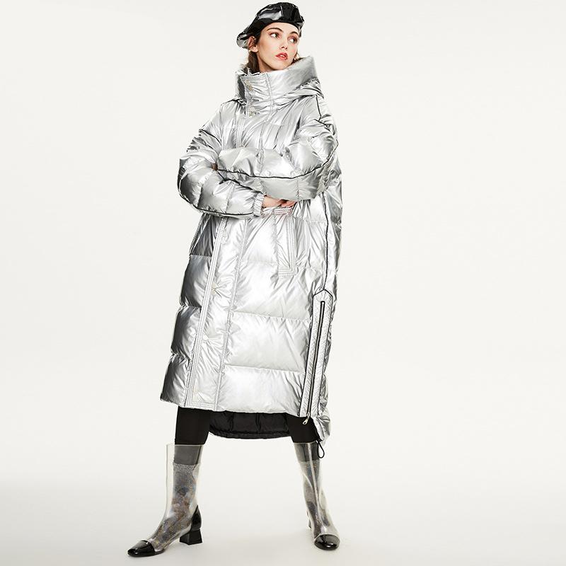 2022 Hot Style Fashion Warm Winter Extra Long and Thick Coat Puffer Jacket Quilted Down Coat for Wom