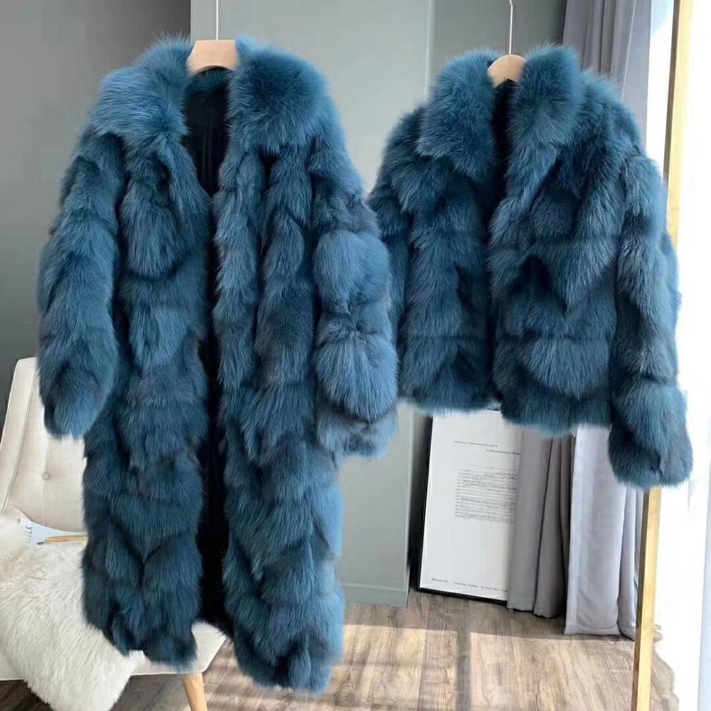 New Arrival Clothes Women Winter Genuine multi color Dyed Fox Fur Jacket Fur Coat