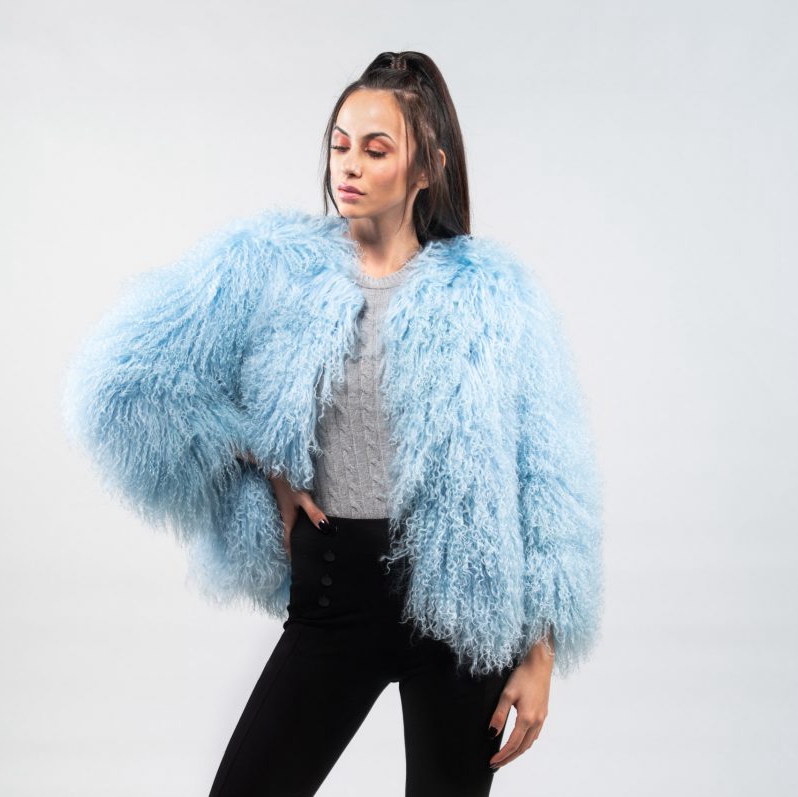 2021 Luxury fur coats winter women  mongolian fur coat