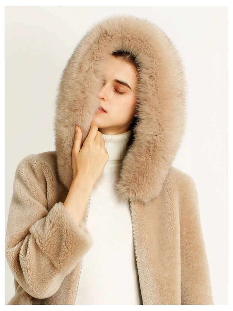 New product fashion warm lamb clothes Winter Coat short woman Mongolian Sheep Fur Coat