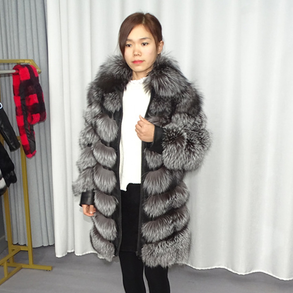 real Fox fur grass coat with sheepskin Fashion beauty Modern women's fur coat Welcome to proofing an