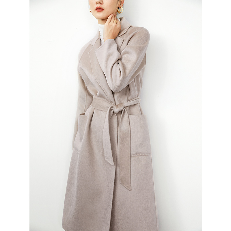 Pretty Steps 2020 Elegant Fashion Winter Warm Ladies Clothes Long Loose Neckline Woolen Women Coat