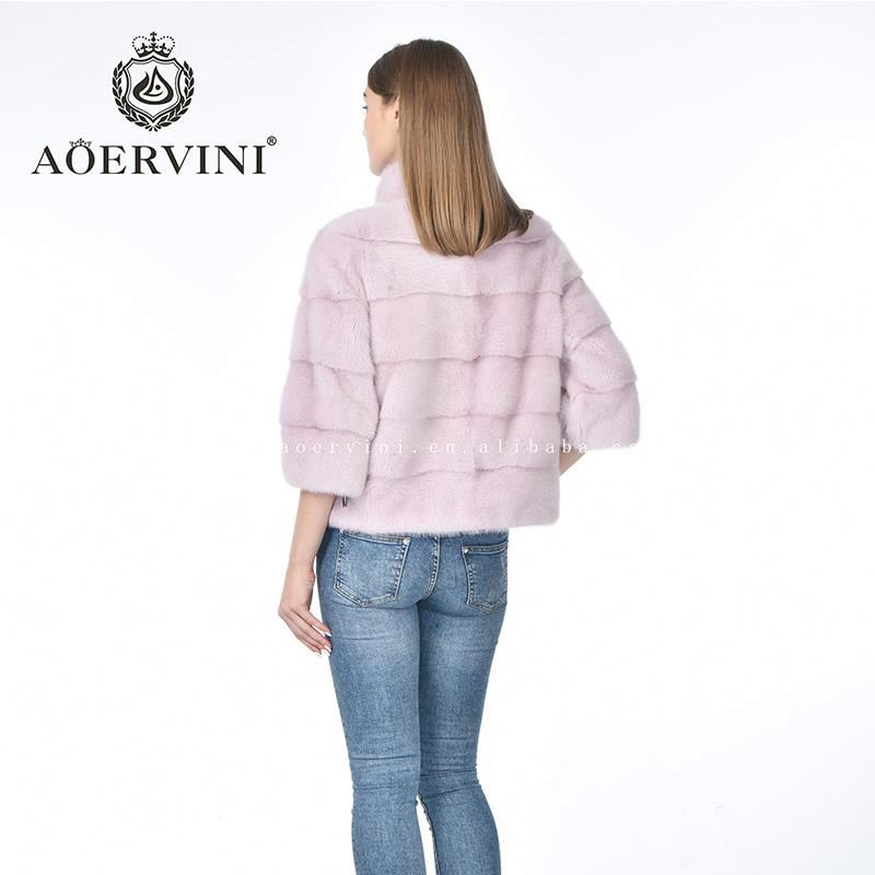 Wholesale Fashionable Standing Collar Exclusive Adult Mink Warm Animal hot sale Winter Women Real Fu