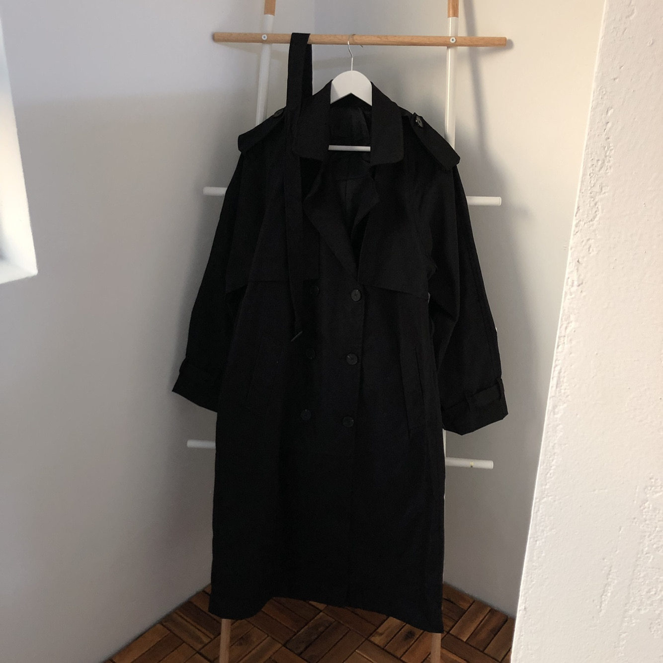 OOTN Autumn Winter Fashion Double-breasted Windbre