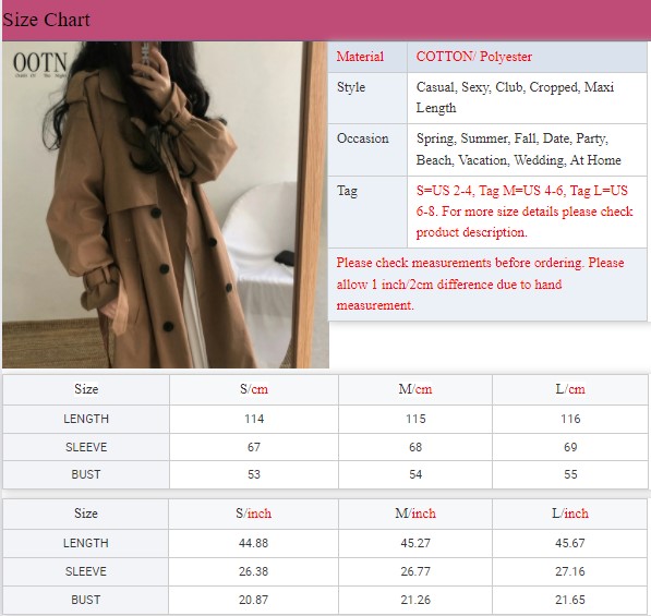 OOTN Autumn Winter Fashion Double-breasted Windbre