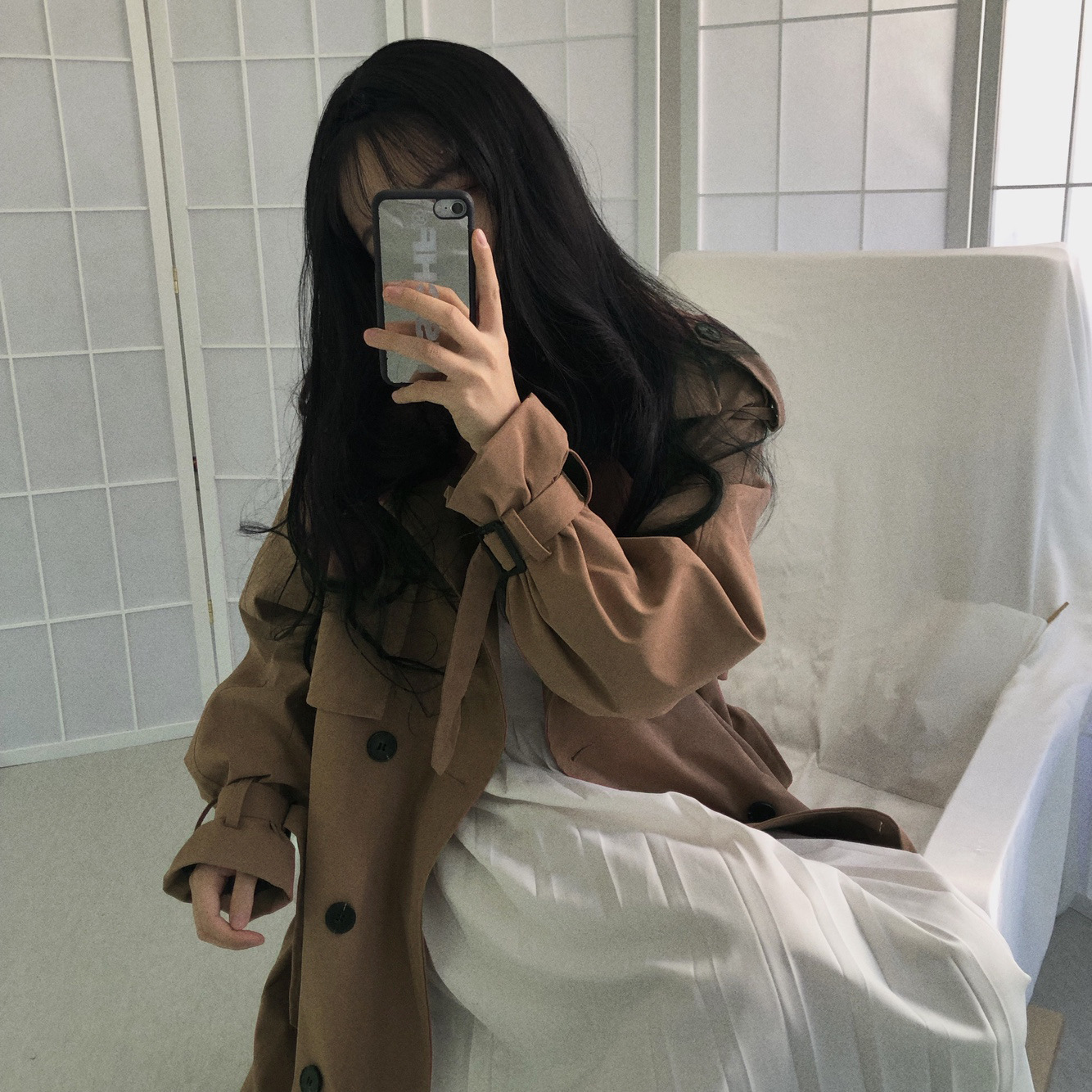 OOTN Autumn Winter Fashion Double-breasted Windbre