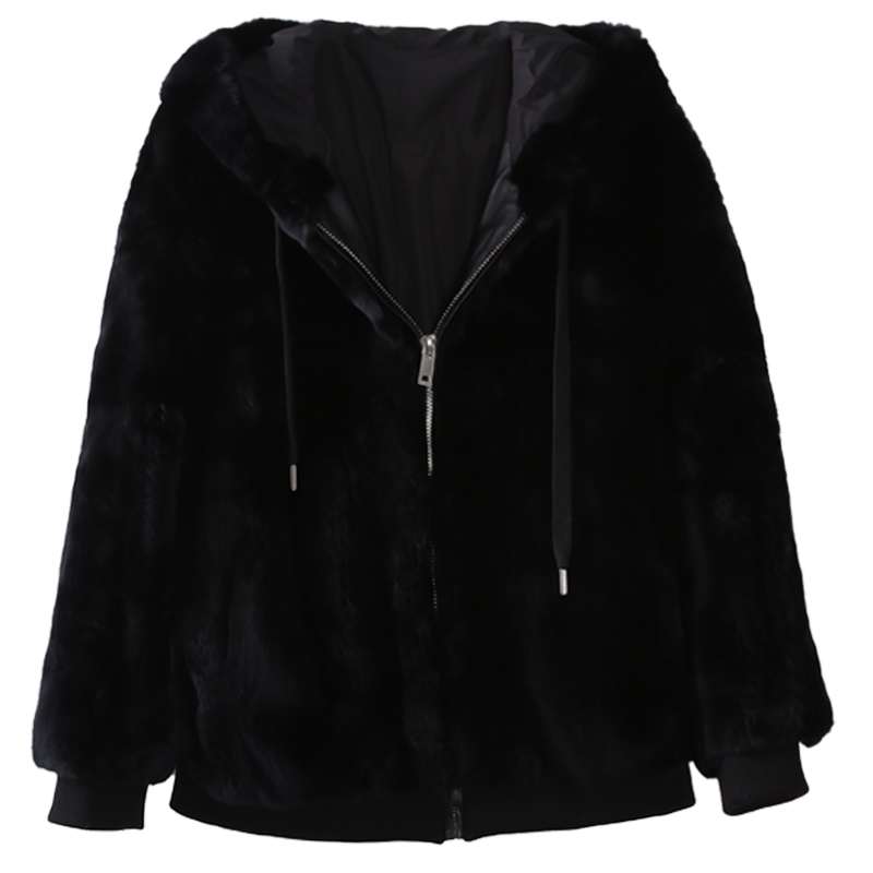 Winter Long Mink Fur Leather Girl Jacket Coat Winter Jacket For Women
