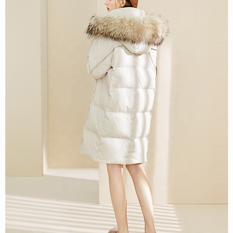 YuFan Raccoon Fur Hood Plus Size Women Parka Coat Winter Duck Down Jacket Waterproof Women Thick Clo