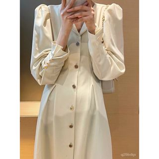 2022 new women's clothing French high-end sense cold wind gentle waist dress skirt temperament niche