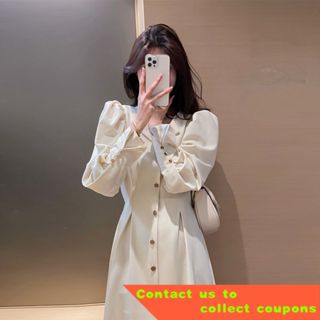 2022 new women's clothing French high-end sense cold wind gentle waist dress skirt temperament niche