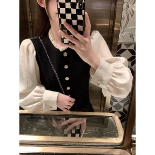 ????Zhenzhenjia French long-sleeved dress women's autumn women's clothing 2022 new style small fragr