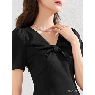 ????Qiu Shui Yiren French-style simple dress women's summer 2022 new women's clothing looks thin, el