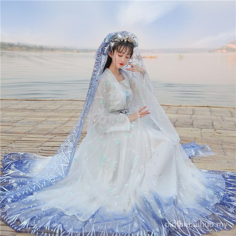 [Hot Girl Exquisite Life Home Furnishing Store] Moyuyunyan Original Hanfu [White Head Yin] Female Ge