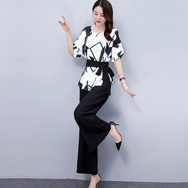 Korean Fashion Style Women Casual Set Wear Female Ladies Office Elegant Formal OL Work Wear Loose Sh