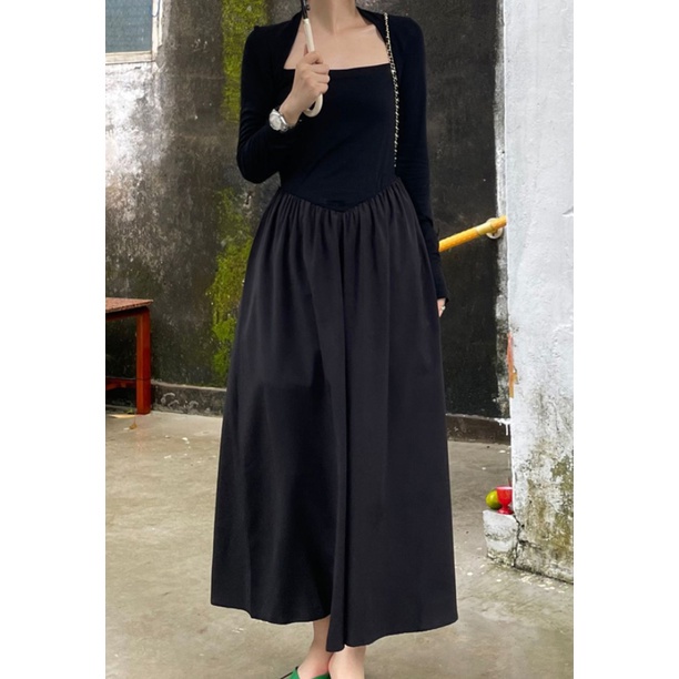 plus size dress black dress long casual dress party dress autumn dress cocktail dress dress for woma