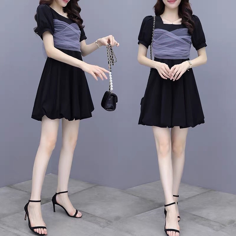 black dress summer dress for women puff sleeve dress party dress dress for wedding formal casual pla