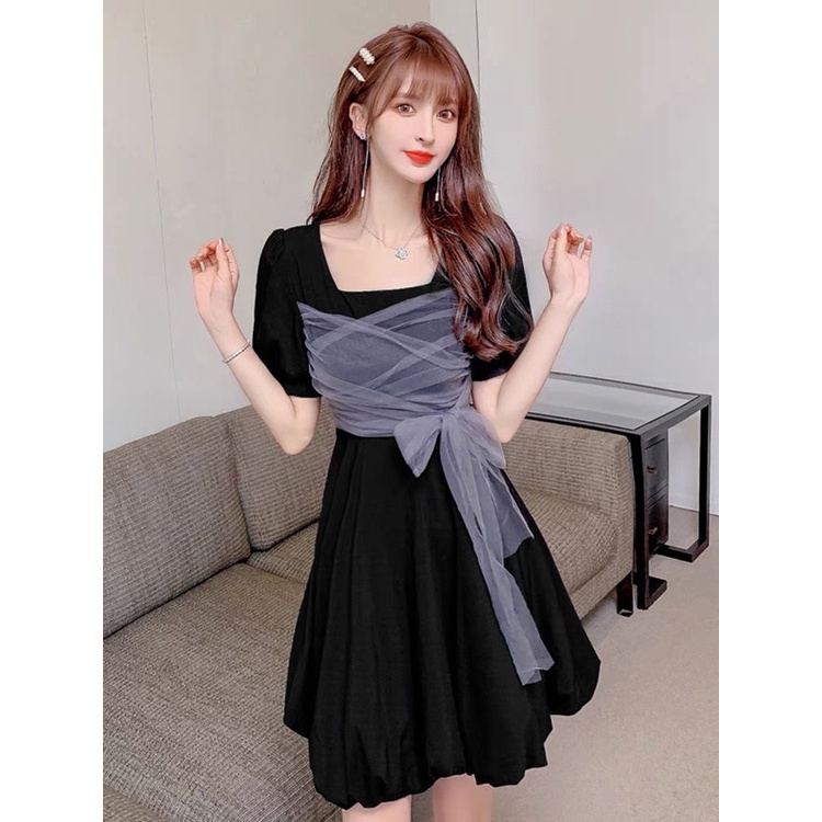 black dress summer dress for women puff sleeve dress party dress dress for wedding formal casual pla