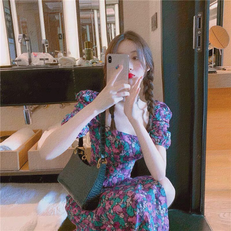 Elegant slim fit dress fairy lady Super fairy Mori style light luxury design French retro minority w