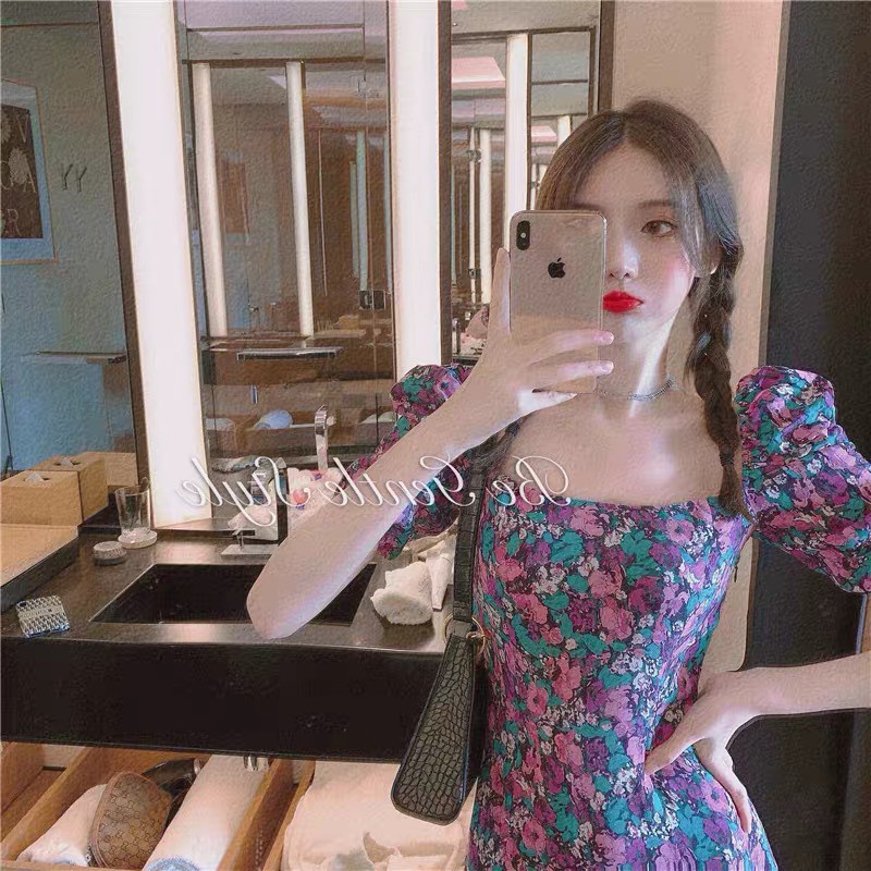 Elegant slim fit dress fairy lady Super fairy Mori style light luxury design French retro minority w